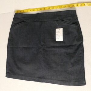 Croft & Barrow Womens Skort 12 Dark Blue Denim Effortless Stretch Elegant Travel